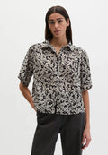 Summer blouse with a patterned design