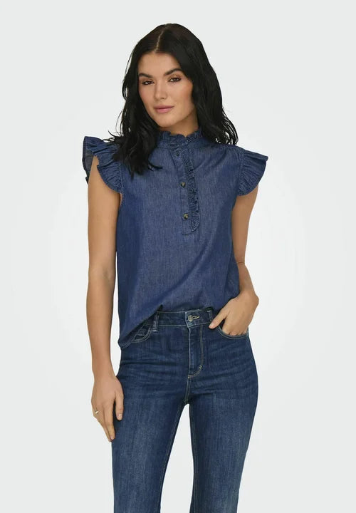 Blouse with straps