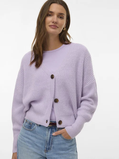 Lilac 3-button jumper
